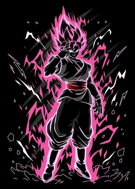 Goku Black áurea rosa