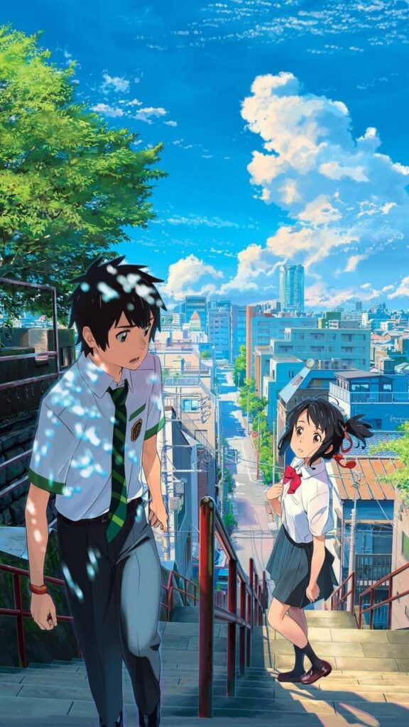 Wallpaper de umas das cenas  de anime para celular 