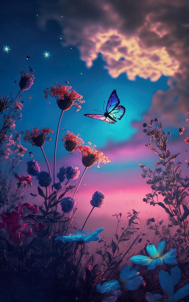Wallpaper tumblr de borboletas voando para celular 